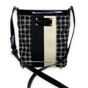 Kate Spade -Black/Cream Geometric Crossbody